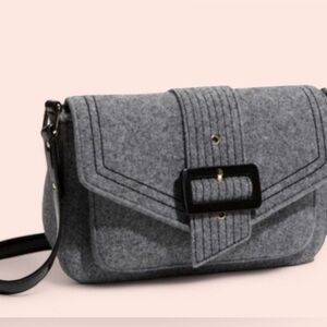 Limited Edition Kate Spade Charcoal Gray Wool Bag